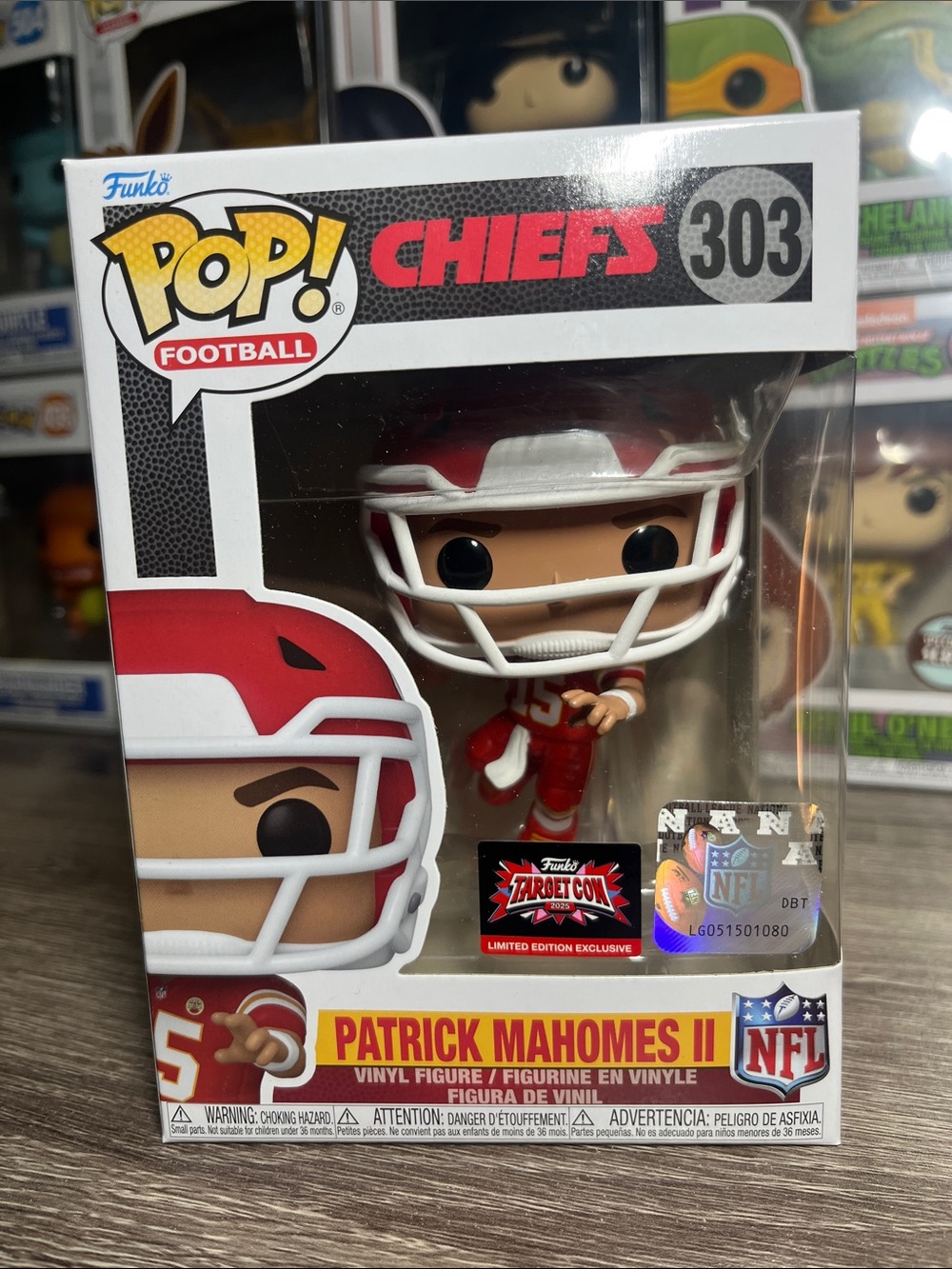 Funko Pop! Chiefs Patrick Mahomes II - Red, White & Gold Accents